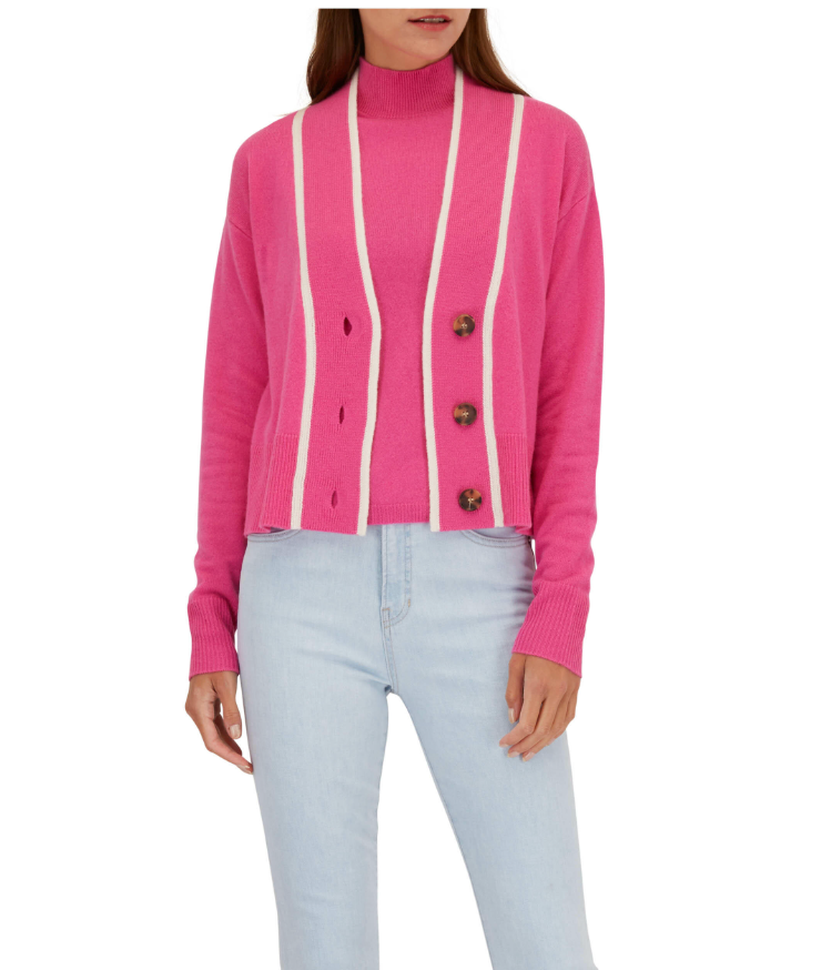 Veronica Beard Trisa Cashmere Cardigan size L