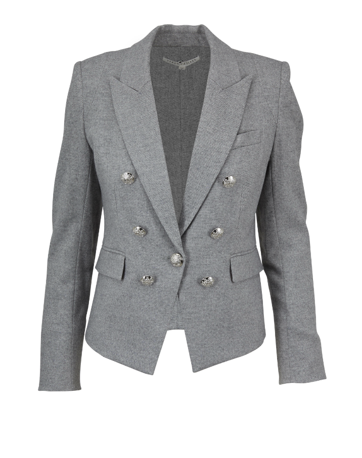 Veronica Beard Diego Gray Wool Blend Dickey Jacket size 4
