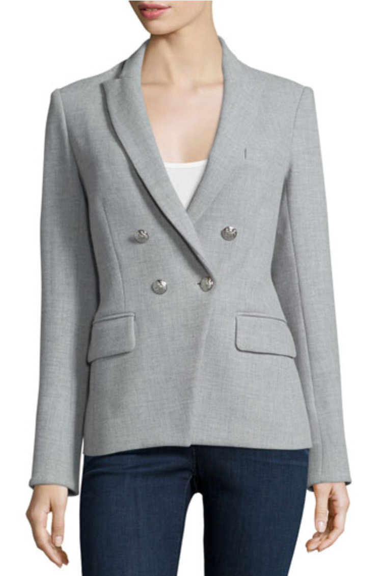 Veronica Beard Daytona Grey Double Breasted Blazer size 0