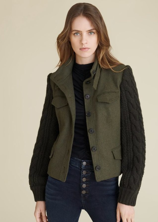 Veronica Beard Arshia Mixed-Media Jacket size 6
