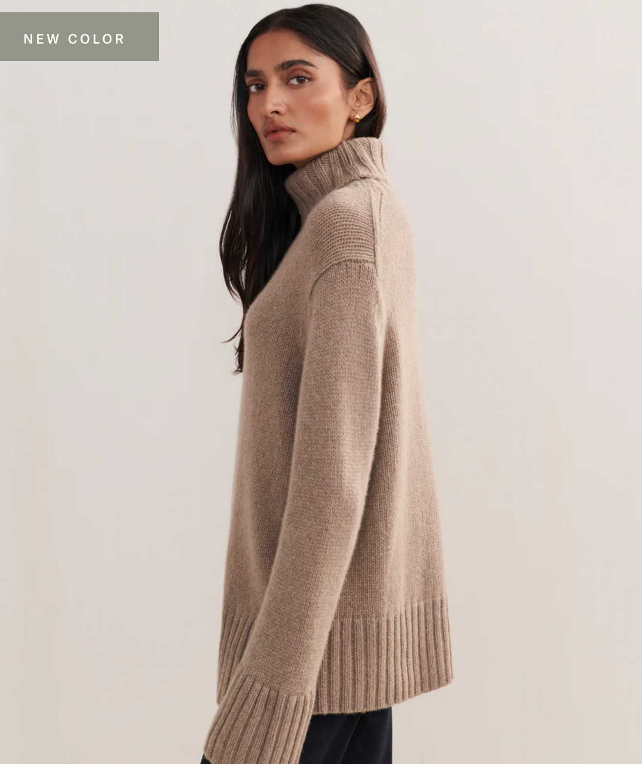 Jenni Kayne Cashmere Jet Turtleneck Sweater size M