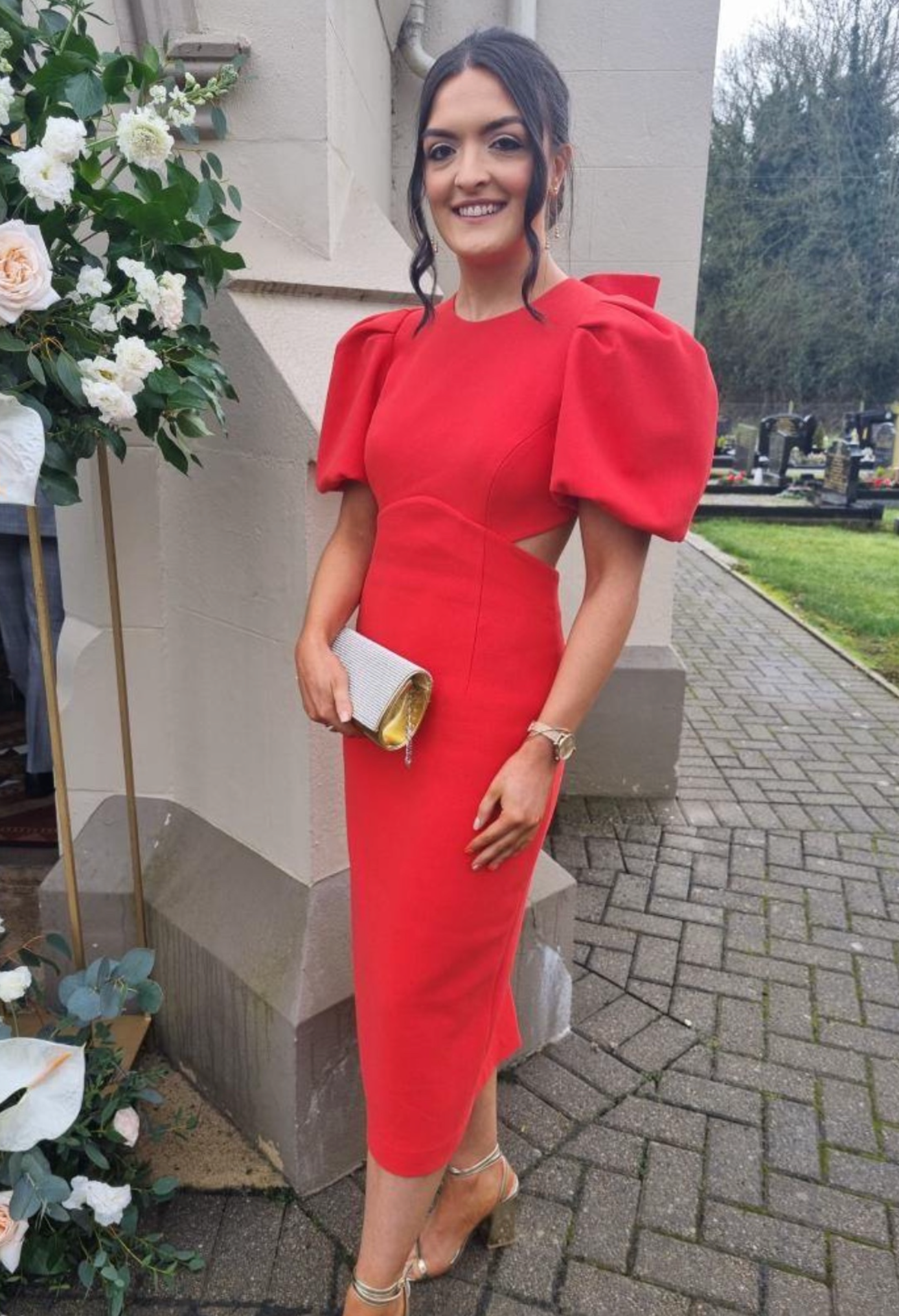 Rebecca Vallance Ally Bow Cut Out Dress size 10