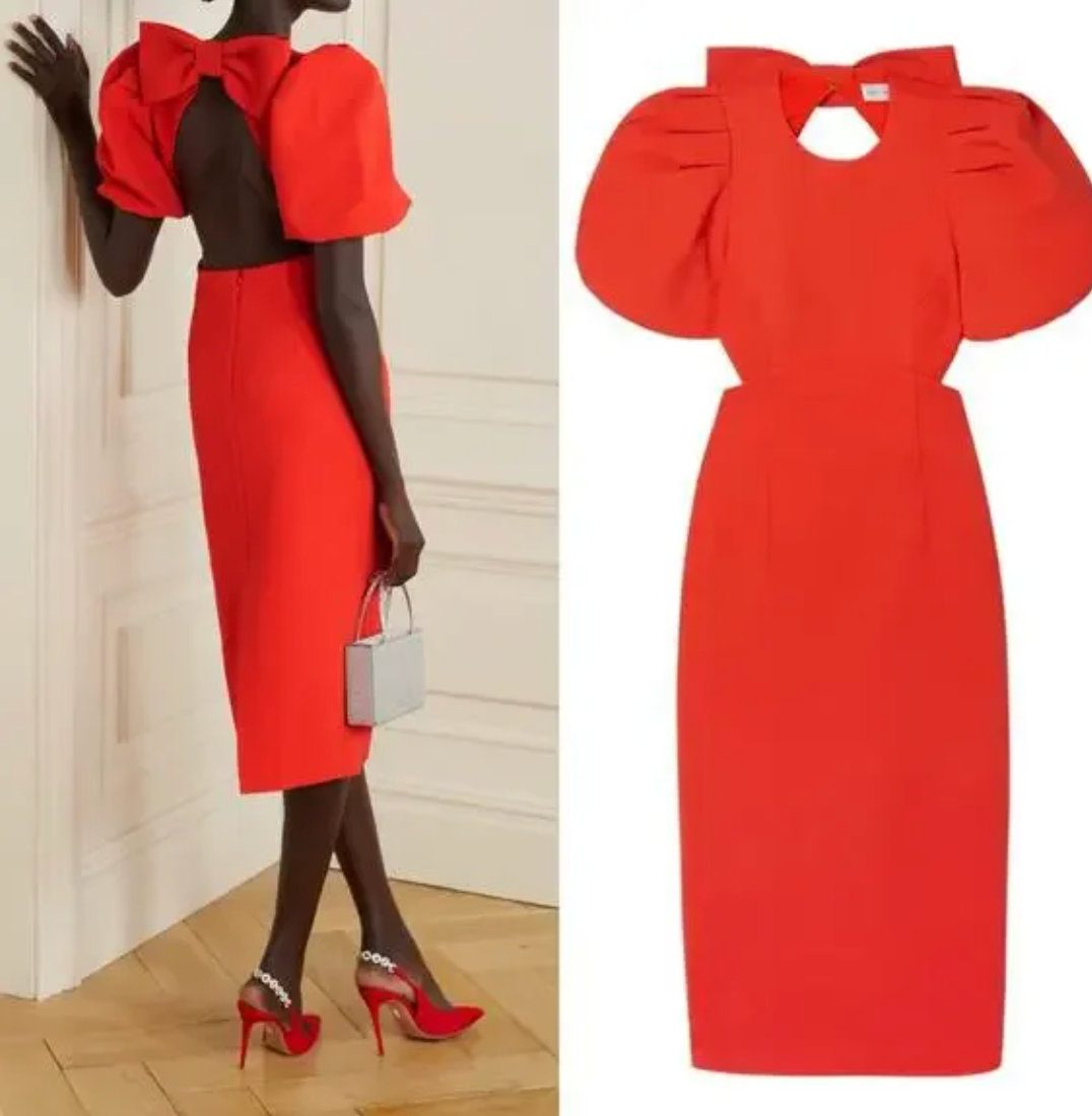 Rebecca Vallance Ally Bow Cut Out Dress size 10