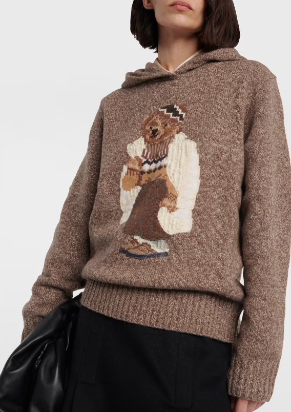 Polo Ralph Lauren Bear Sweater Hoodie size XS