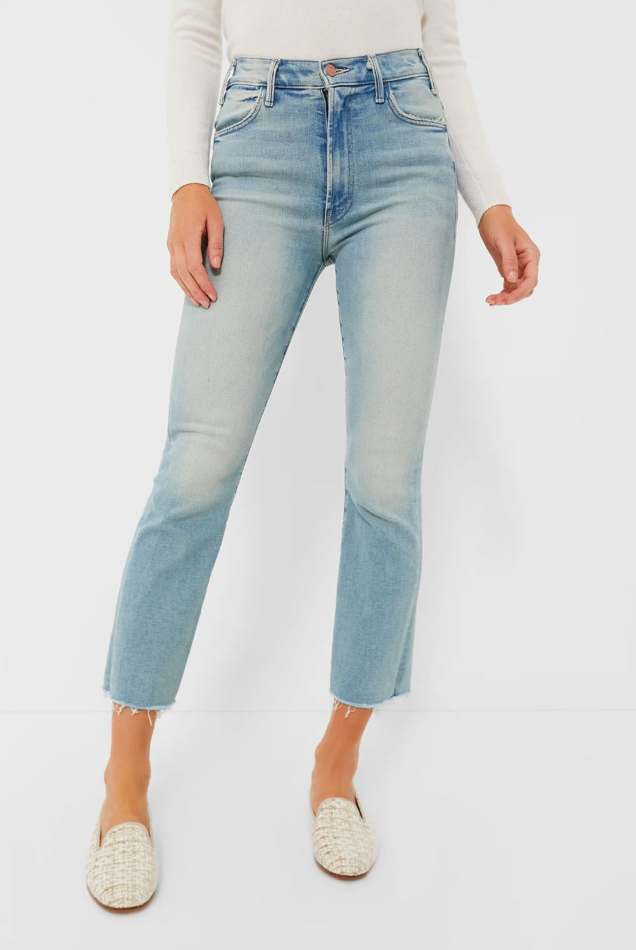 Mother The Hustler Ankle Fray Jeans size 26