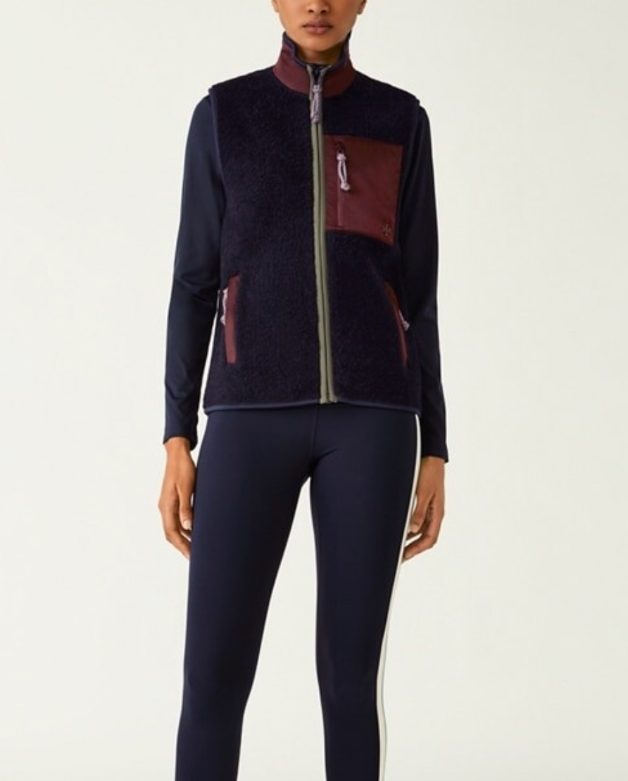 Tory Burch Sherpa Fleece Vest size XS