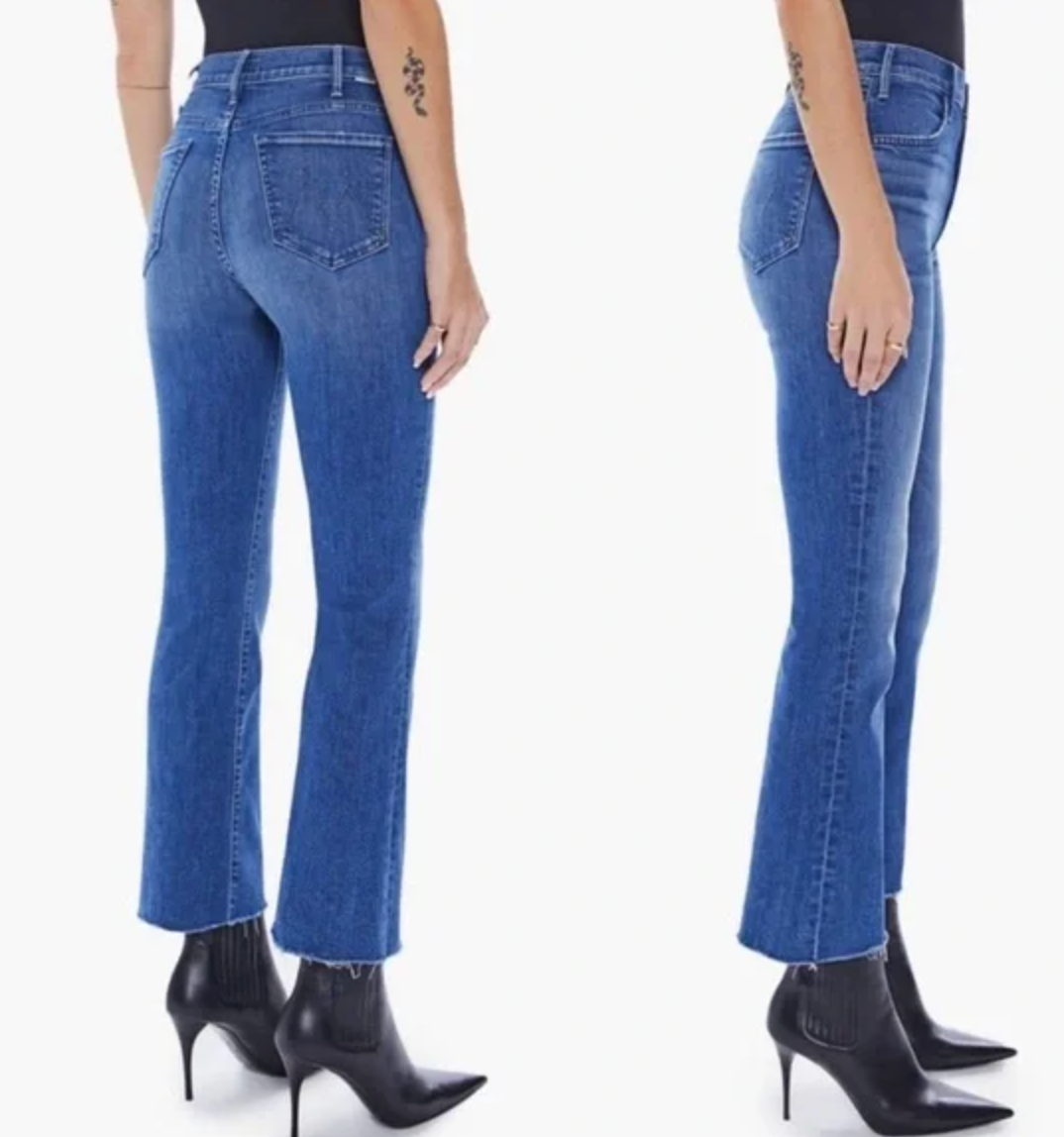 Mother The Hustler Ankle Fray Jeans size 30
