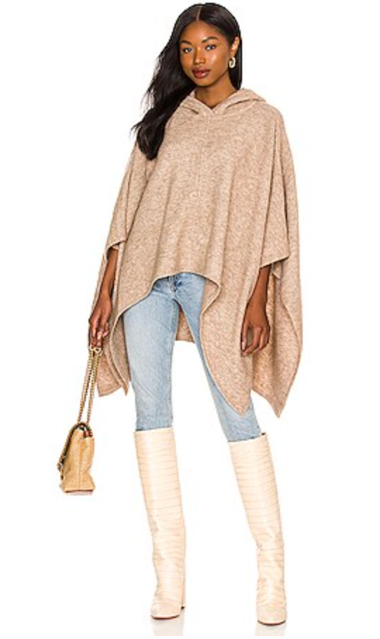 Alice and Olivia Zandra Hooded Pullover Poncho Cape size XS/S