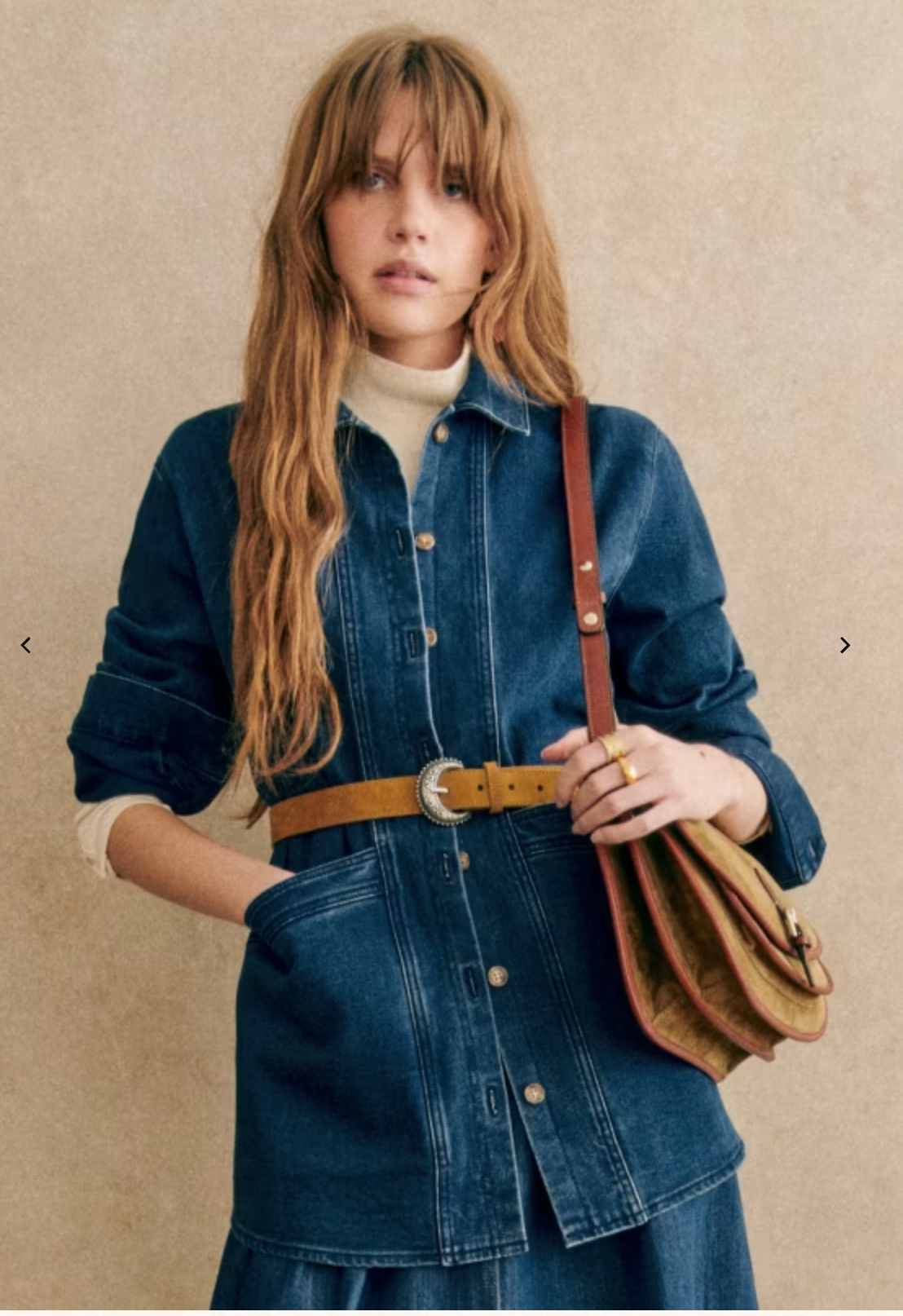 Sezane Wills Denim Jacket size S
