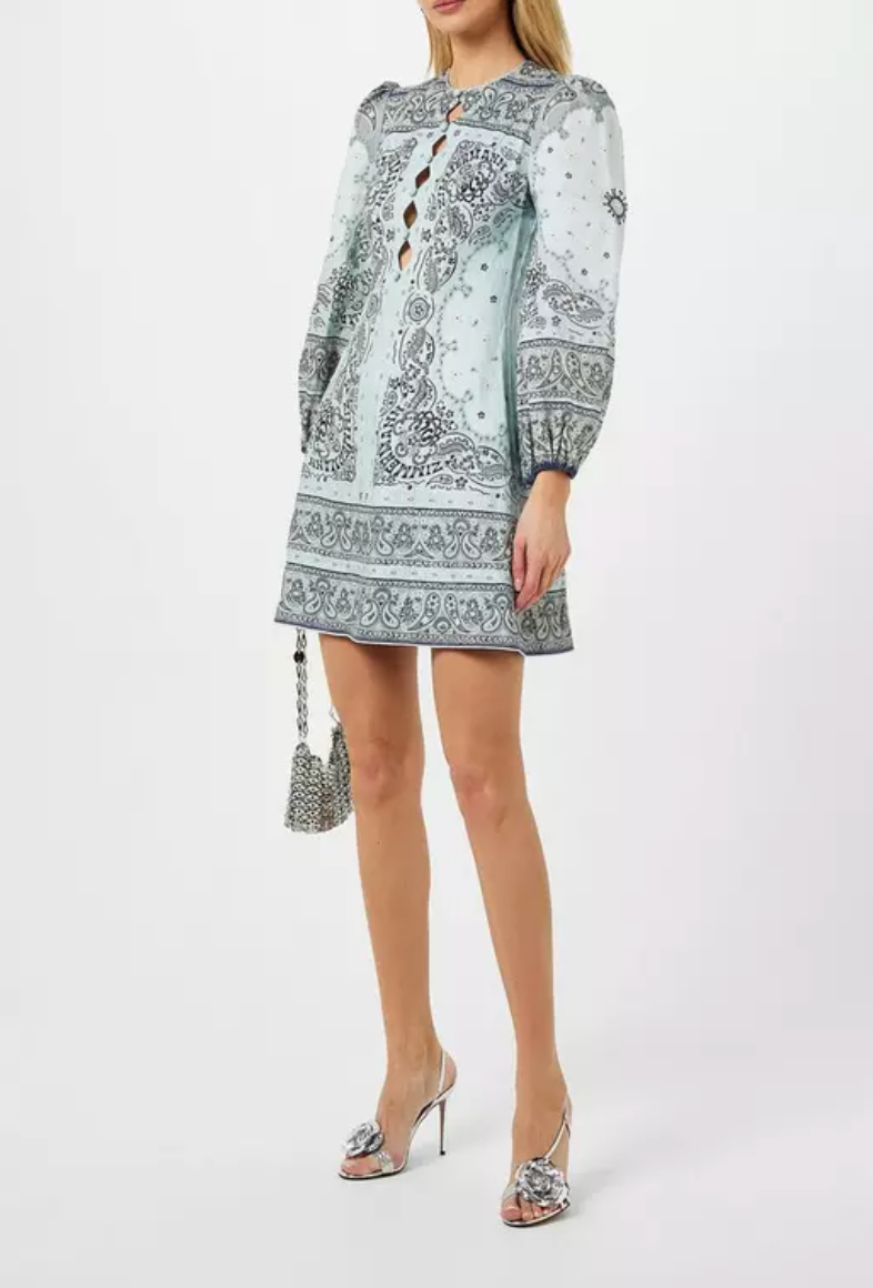 Zimmermann Matchmaker Keyhole Mini Dress size US 8