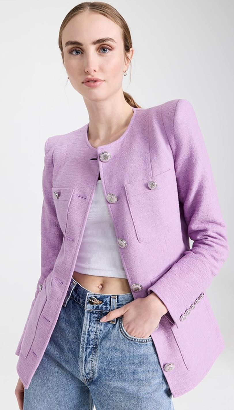 Veronica Beard Corey Dickey Jacket Violet Size 6