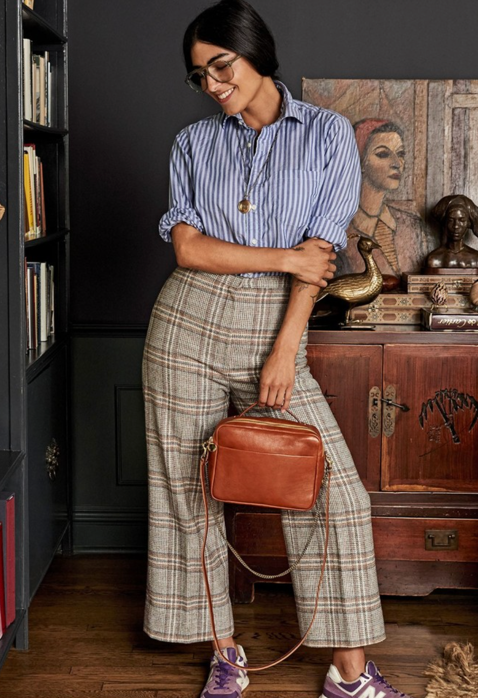 Clare V Mirabel Crossbody Bag in Miel