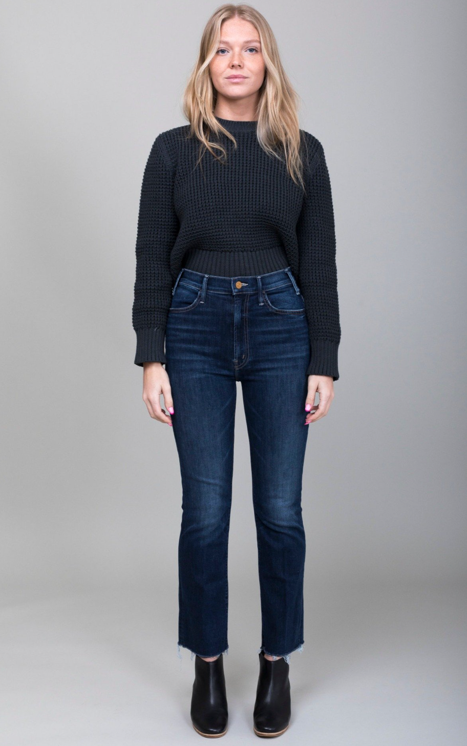 Mother The Hustler Ankle Fray Jeans size 27
