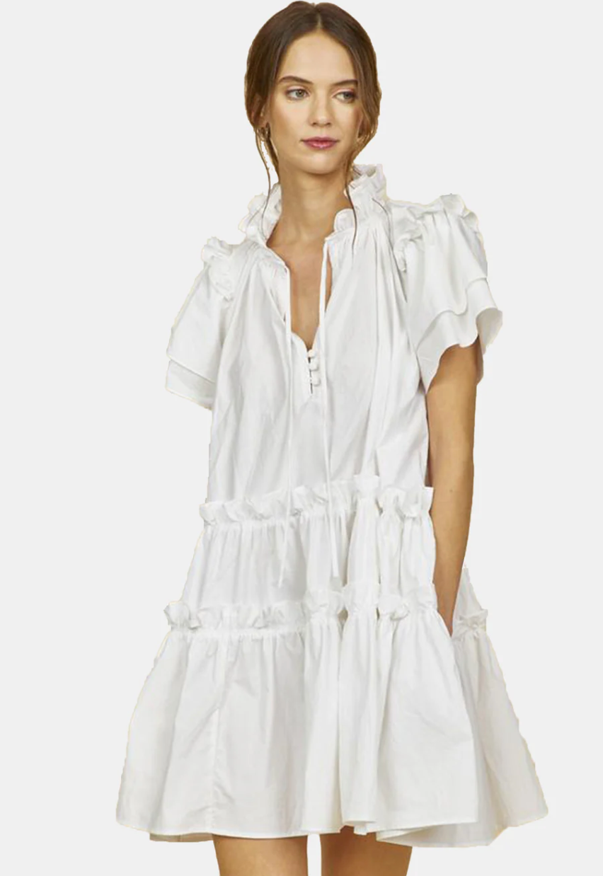 Hunter Bell Merritt White Mini Dress size XS