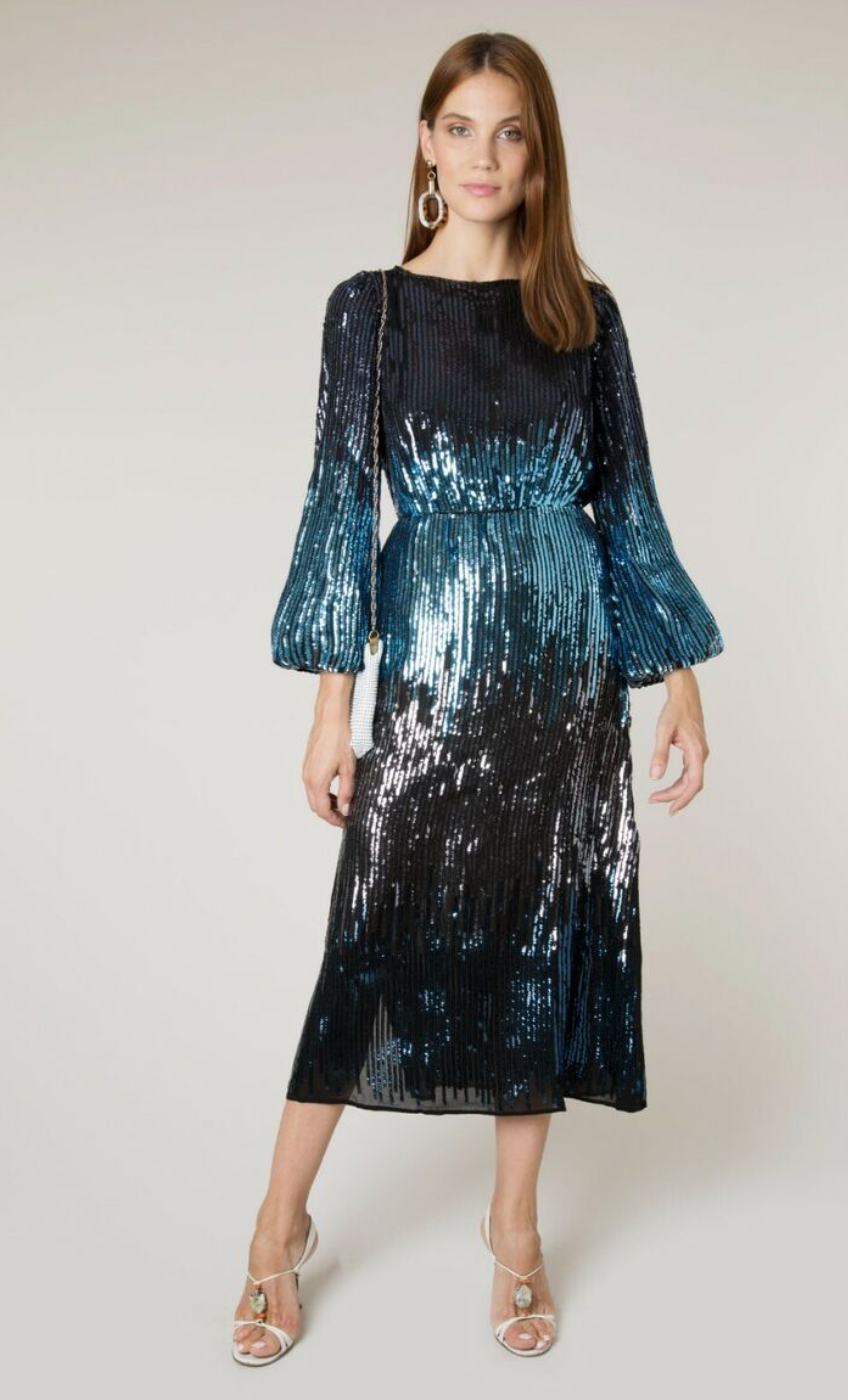 Rixo Coco Sequin Midi Dress size XL