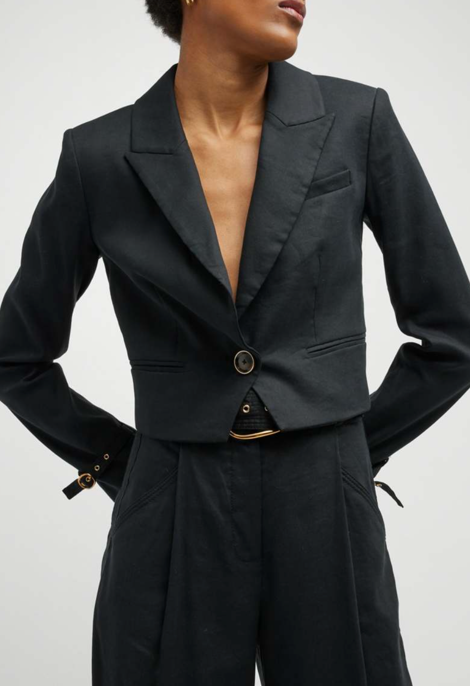 Veronica Beard Girard Cropped Linen Blazer Jacket size 10