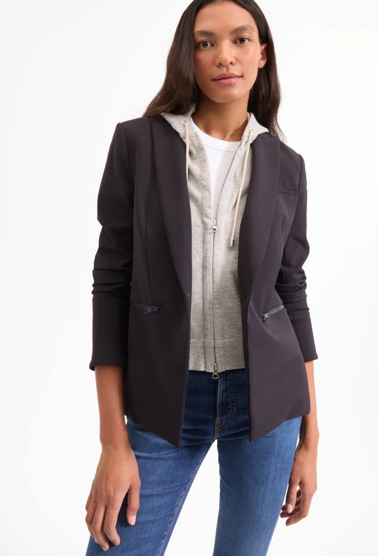 Veronica Beard Black Scuba Dickey Blazer size 6
