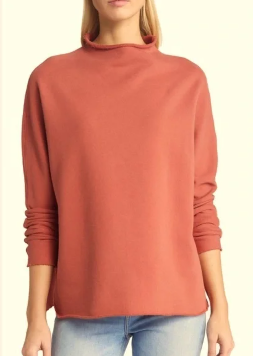 Frank and Eileen Effie Long Sleeve Funnel Neck Capelet Fleece size M