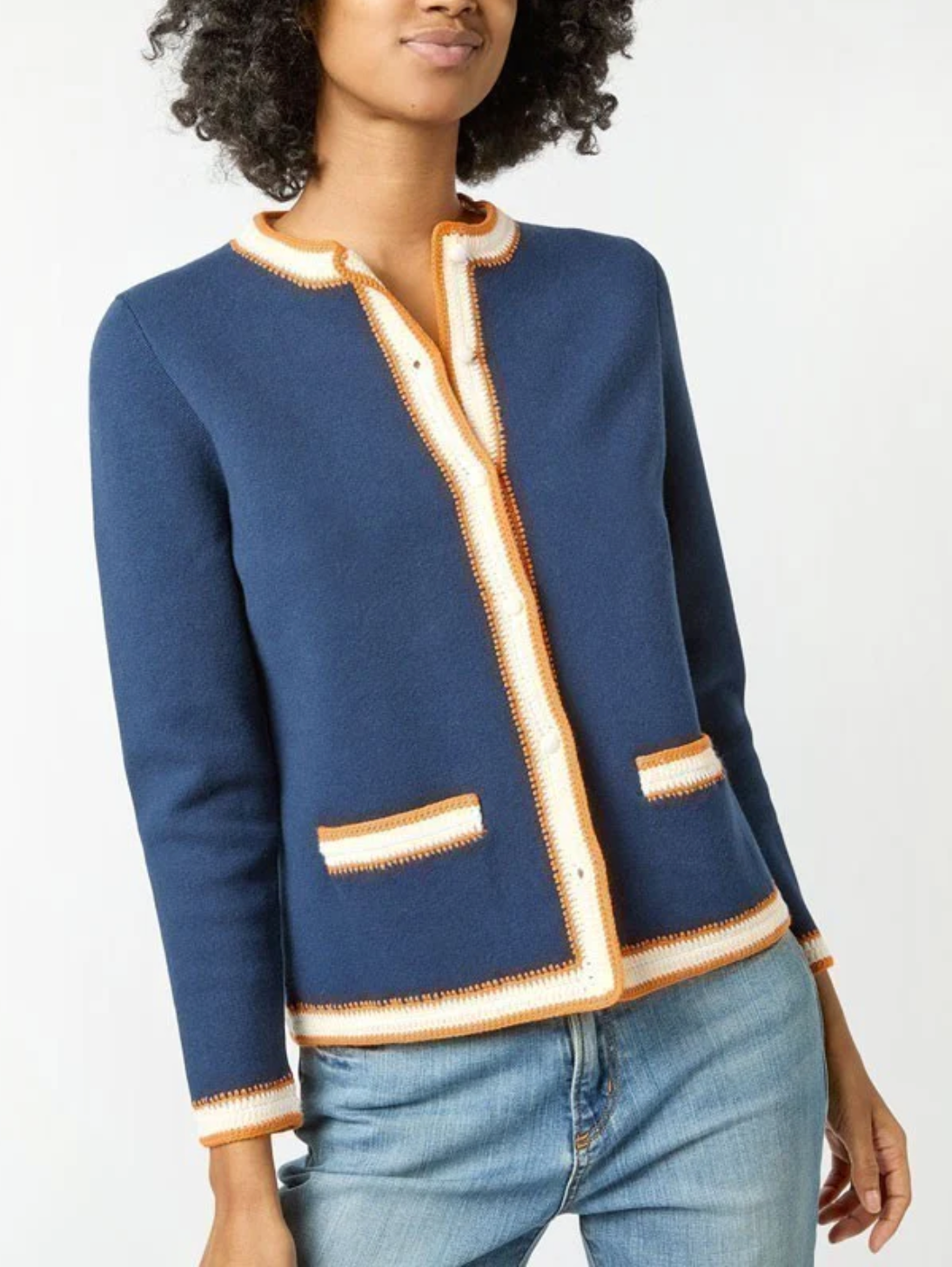 Ann Mashburn Aubrey Cardigan in Navy size S