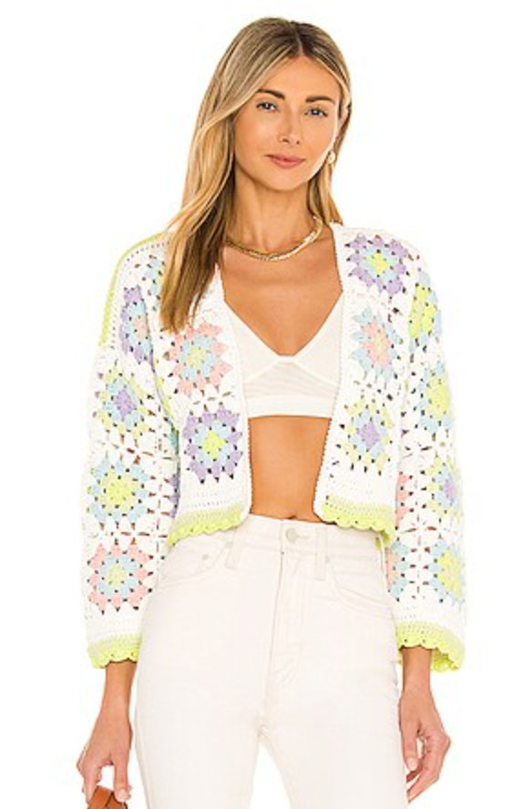 Alice and Olivia Anderson Crochet Cardigan size S