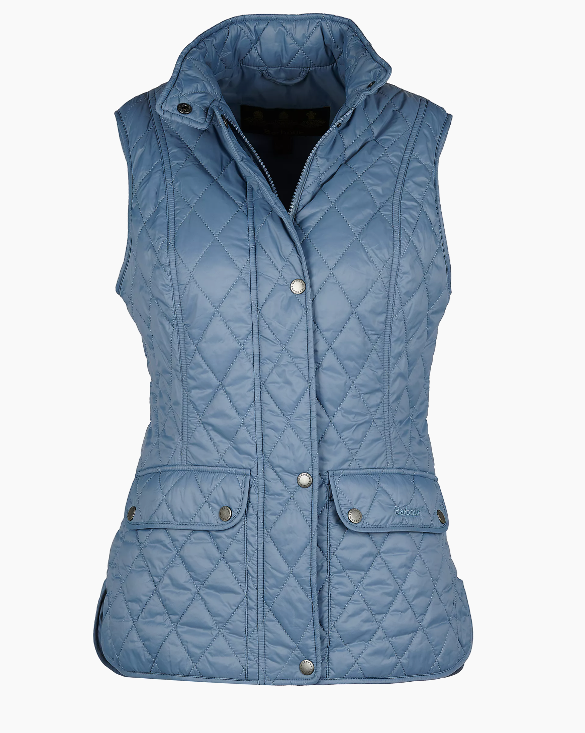 Barbour Otterburn Quilted Vest in Stone Blue size US 10