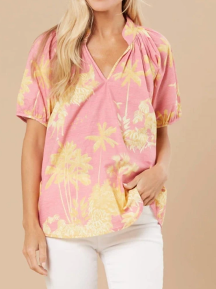 Sheridan French Dana Blouse in Peach Yellow Toile size XS