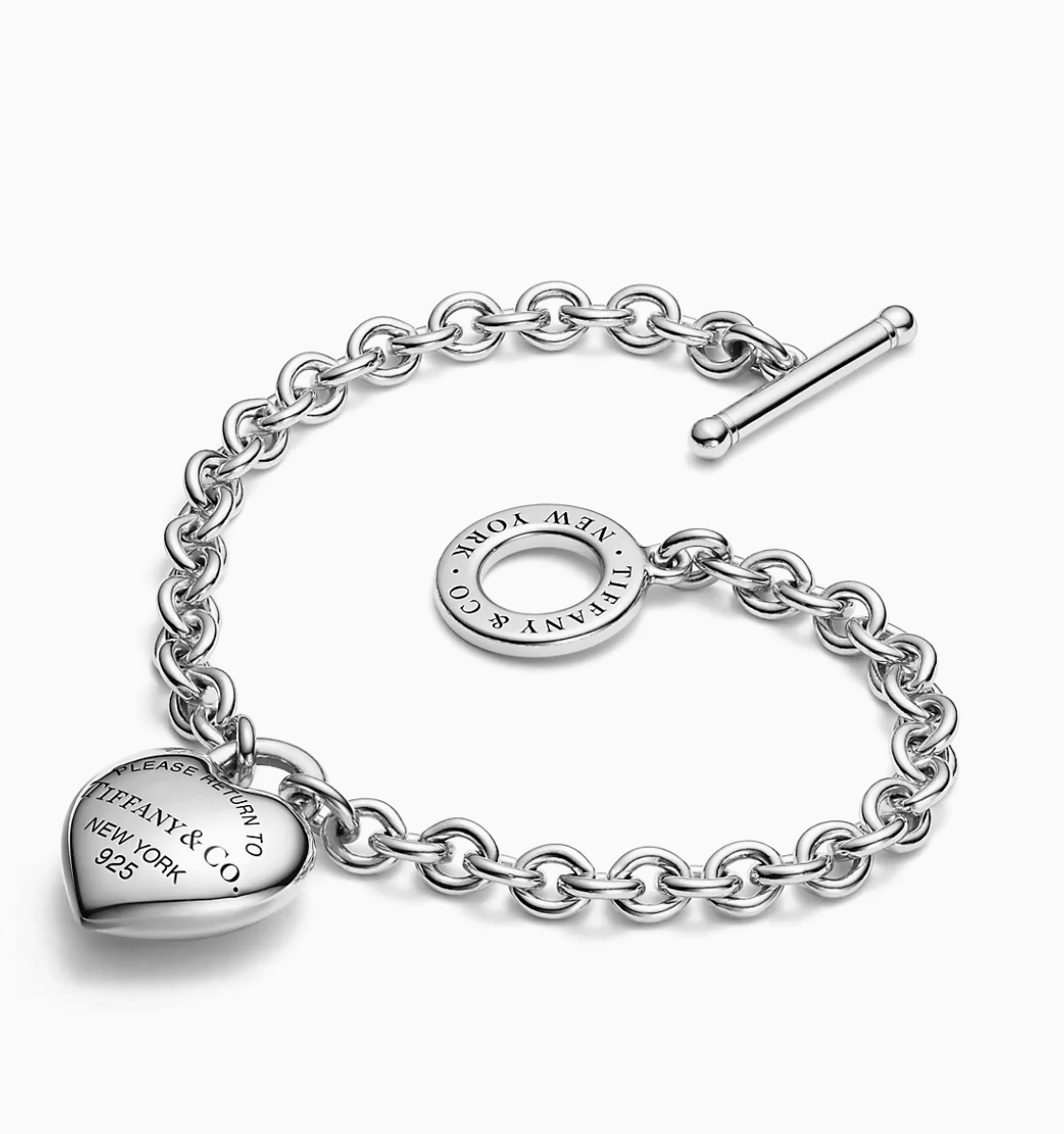 Tiffany and Co. Full Heart Toggle Bracelet in Sterling Silver