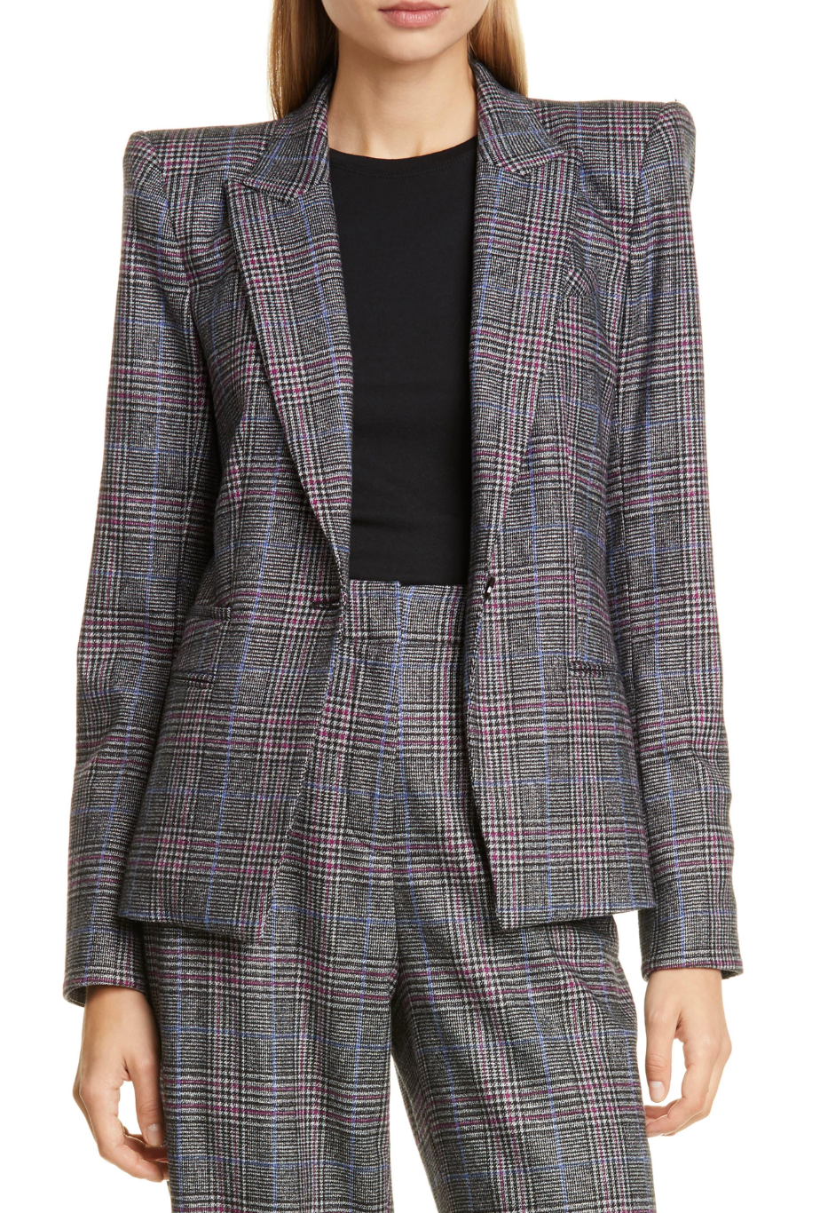 Veronica Beard Brock Plaid Dickey Blazer size 8
