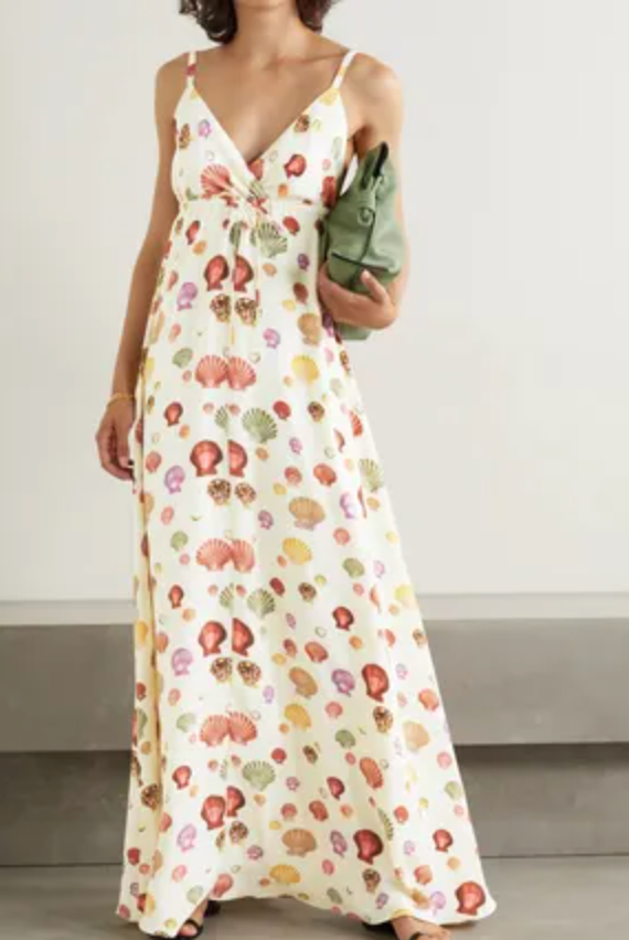 L'Agence Shell Printed Maxi Dress size XS