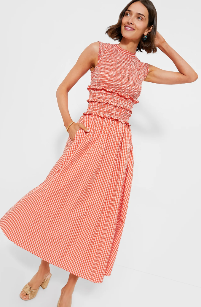 Hunter Bell Louise Gingham Dress size L