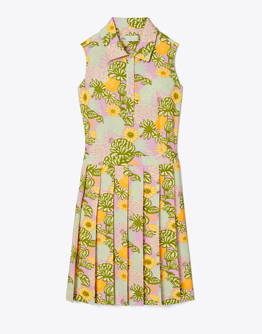 Tory Burch Printed Pleated Golf Dress size S