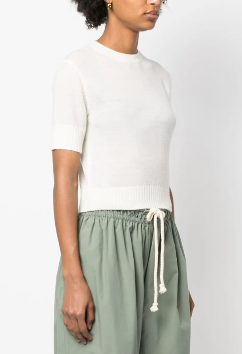 Jill Sander+ Short Sleeve Wool Top size 32 (XS)