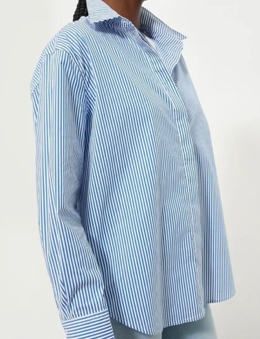 Tuckernuck Banker Stripe Nadine Boyfriend Oversized Shirt size XXL