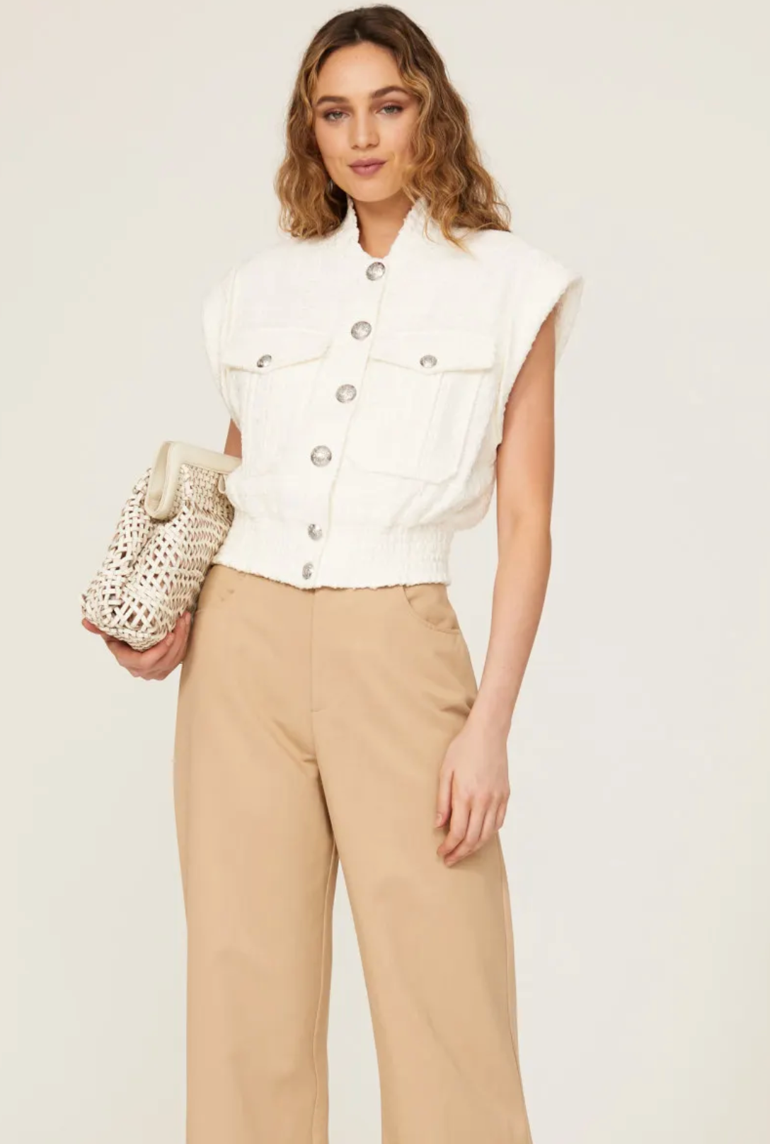 Veronica Beard Anastasia Tweed Vest size L