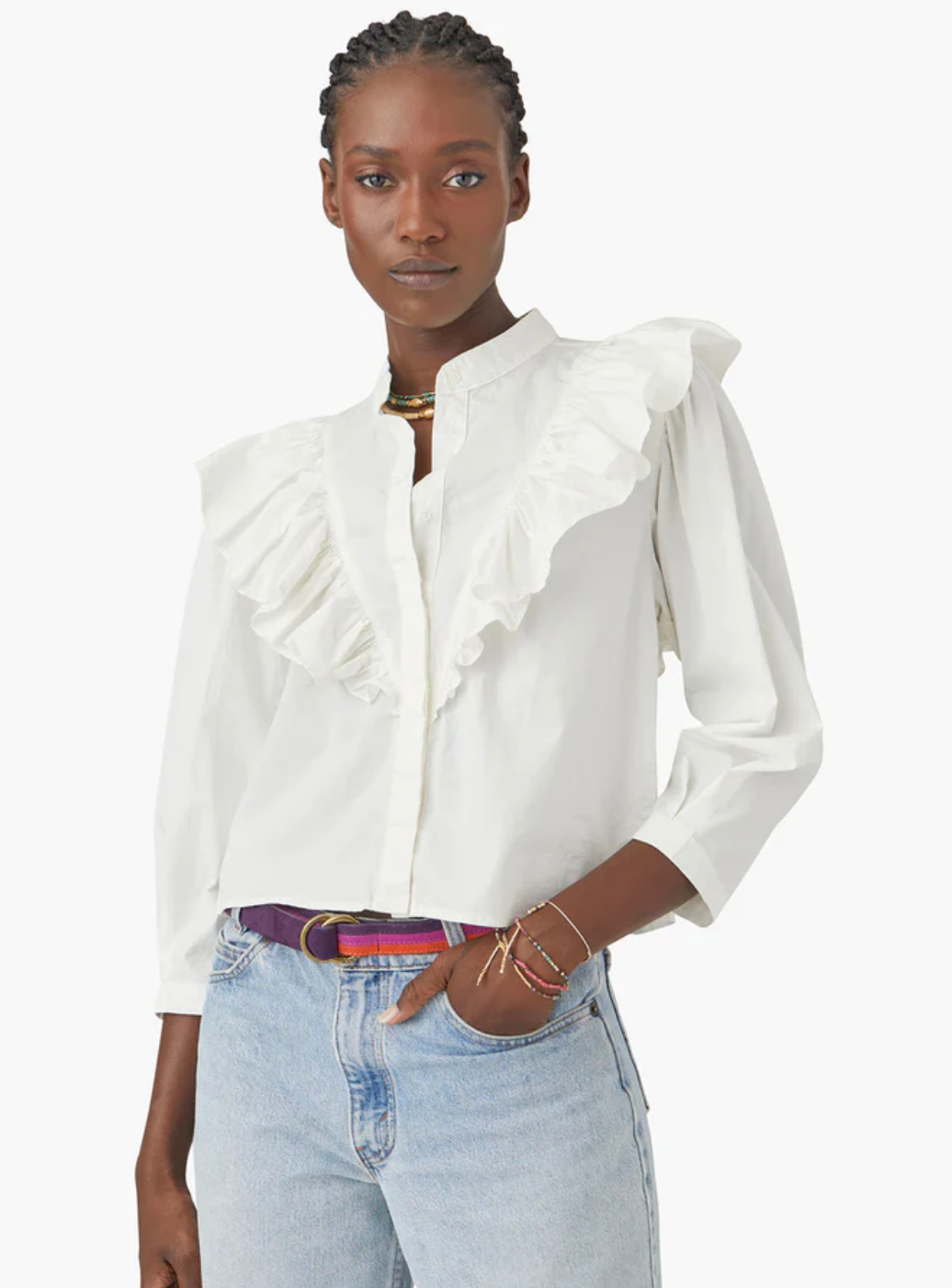 Xirena Callie Top in Washed White size S