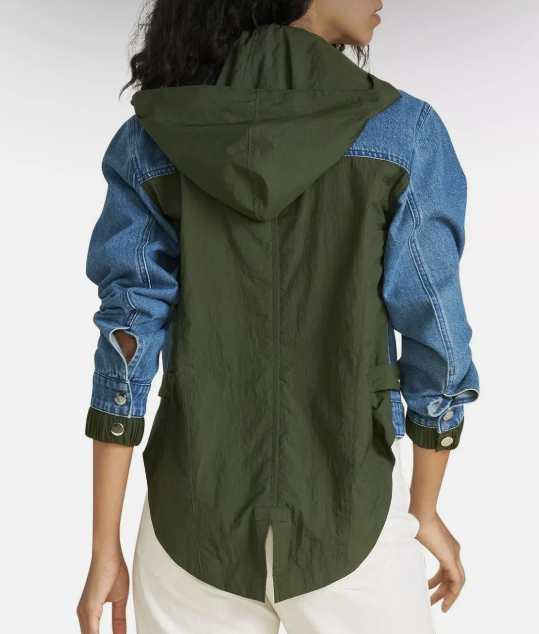 Veronica Beard Shani Waterfall Denim Twill Combo Jacket size S
