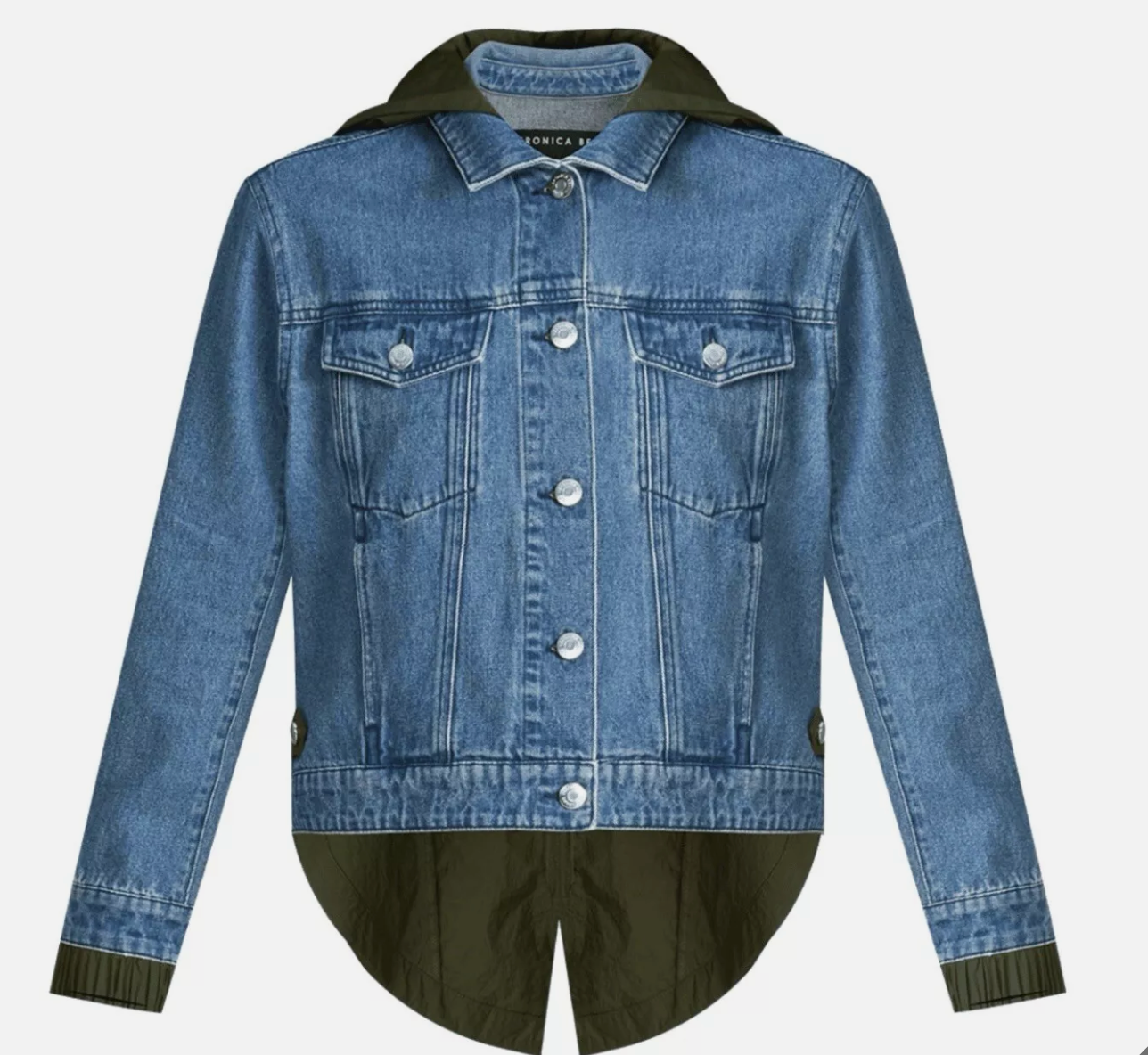 Veronica Beard Shani Waterfall Denim Twill Combo Jacket size S