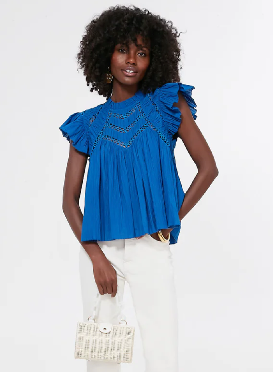 Sea New York Aqua Paco Solid Tiered Skirt and Top size L