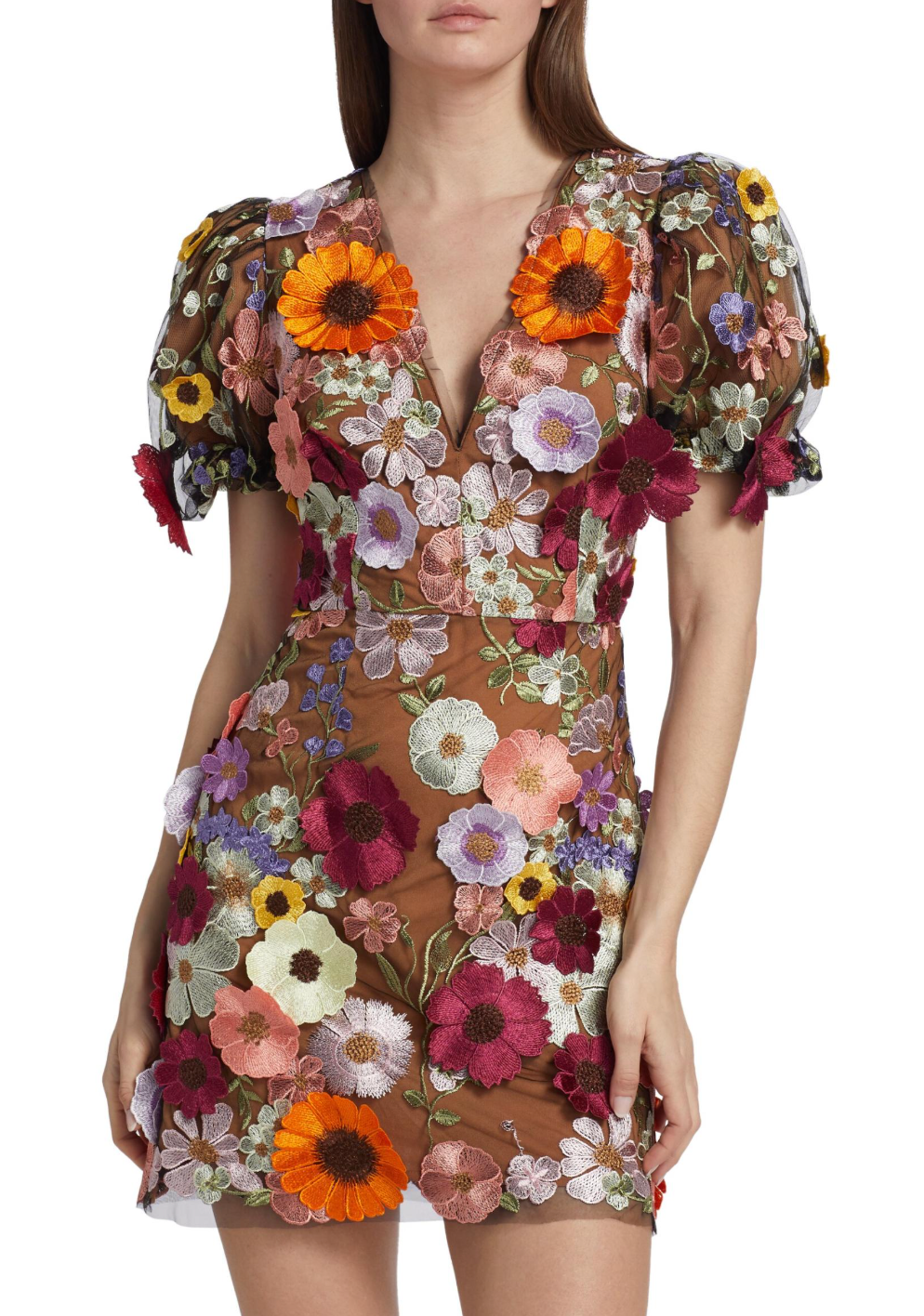 Elliatt Rosalind Floral Applique Mini Dress size M