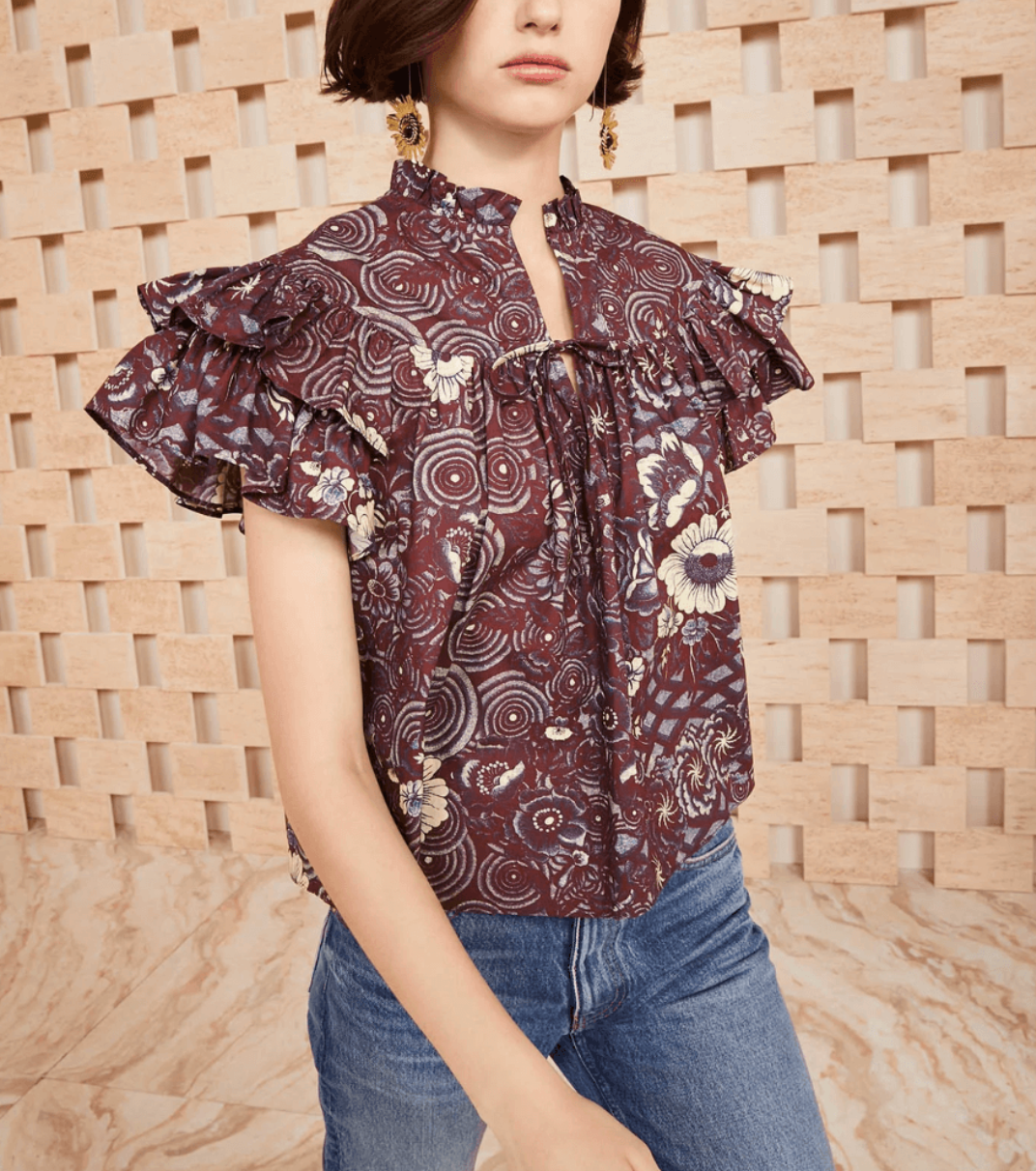 Ulla Johnson  Lettie Ruffle Top size 0