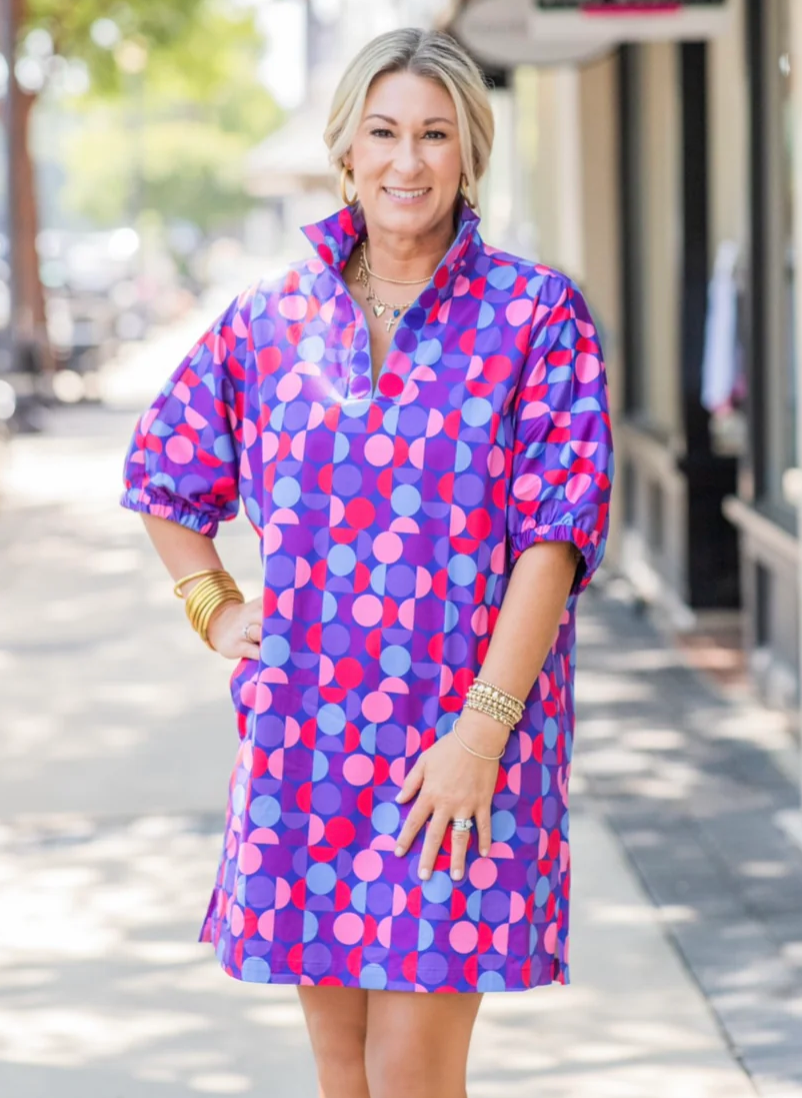 Emily McCarthy Bauhaus Cotton Poppy Dress size XXS