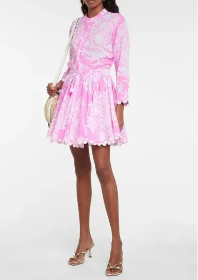 Juliet Dunn loral Cotton Mini Dress size 2 (6/8)