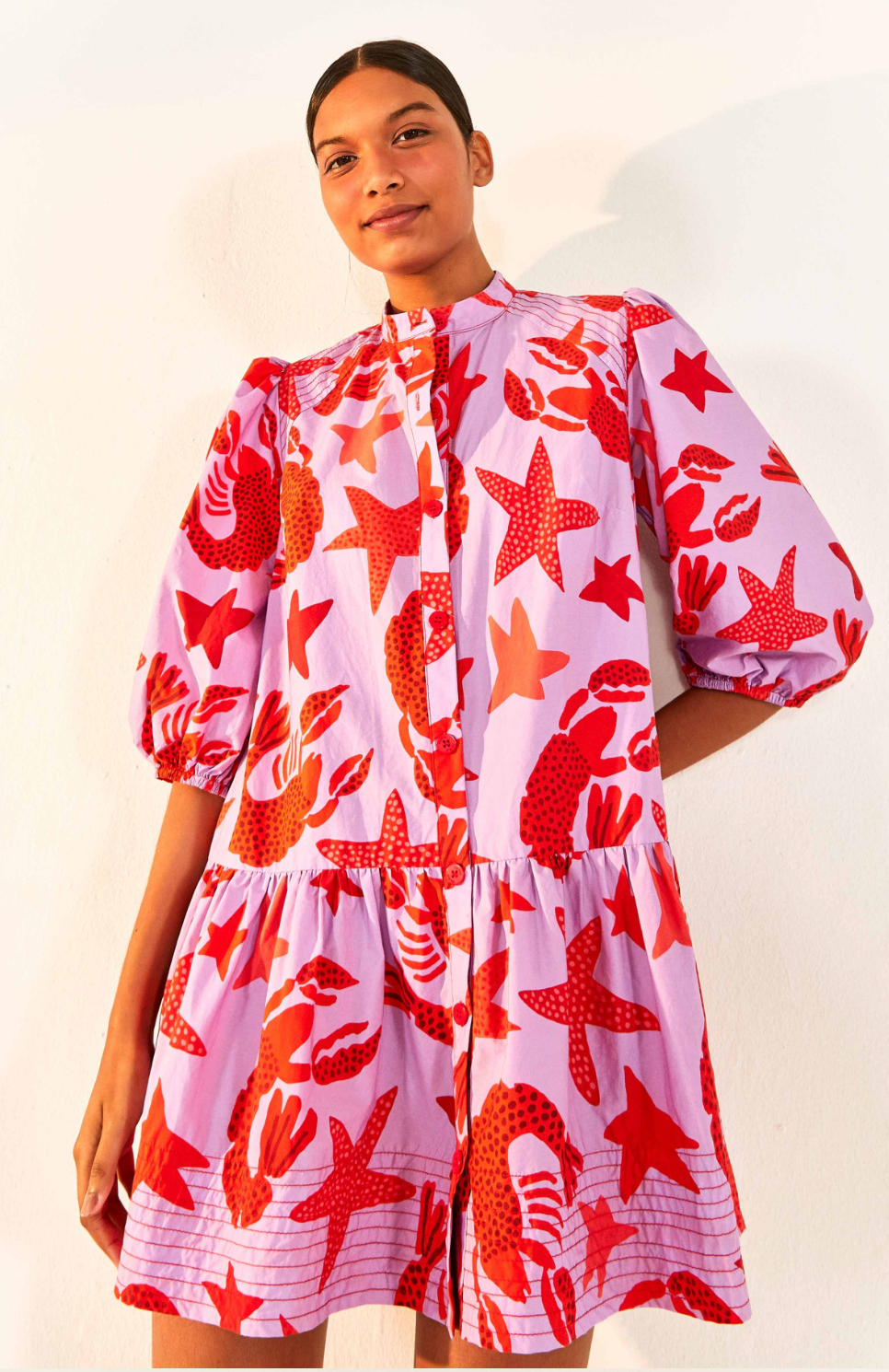 Farm Rio Lobster Sky Mini Dress size M