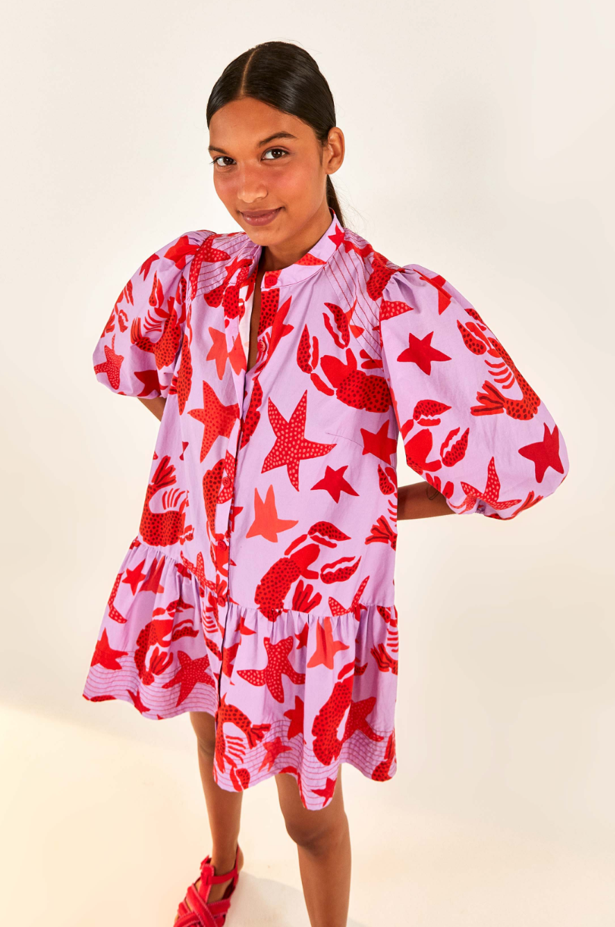 Farm Rio Lobster Sky Mini Dress size M