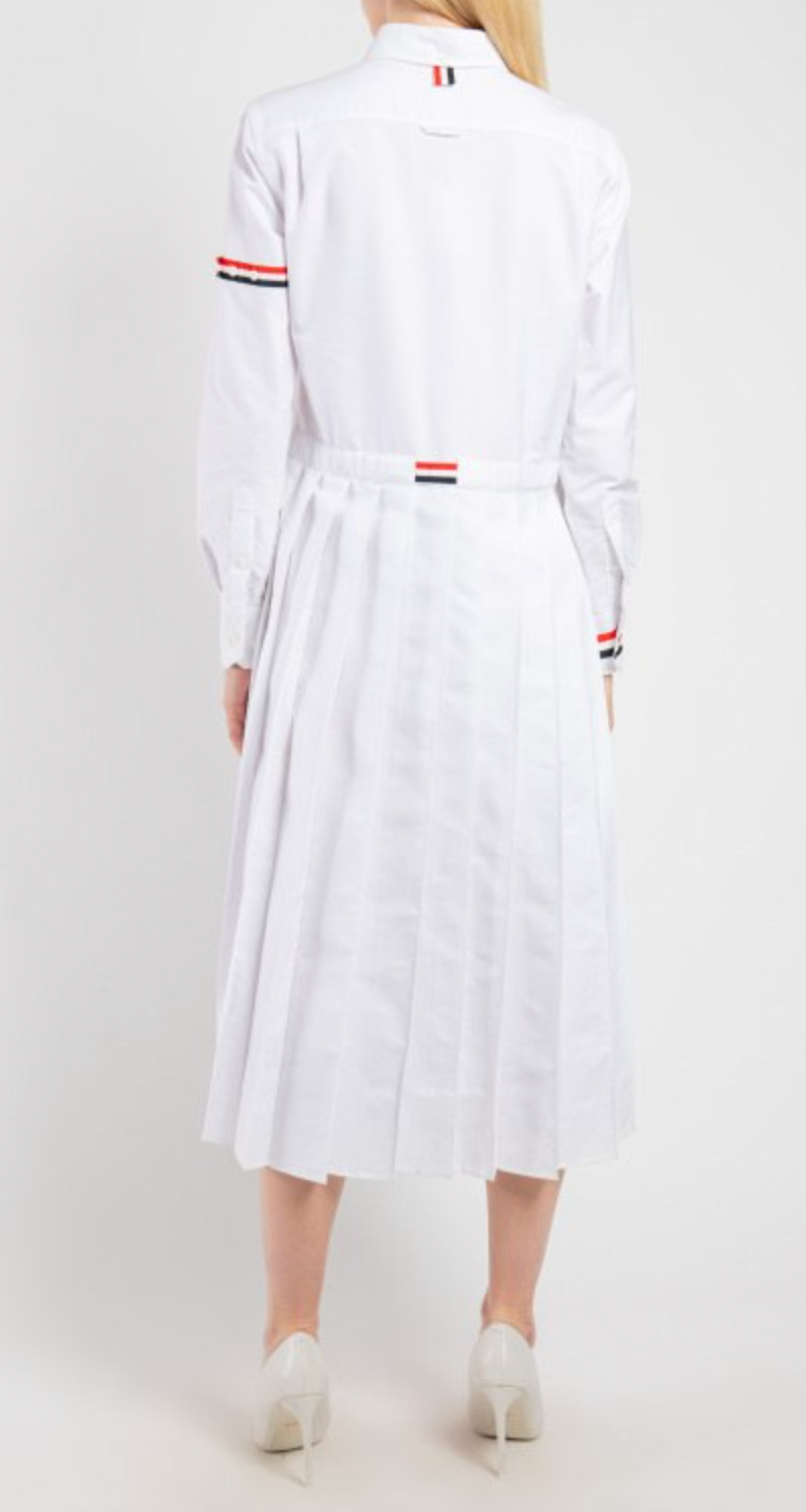 Thom Browne 2-in-1 Norfolk Pleated Shirtdress size 38 - XS/2