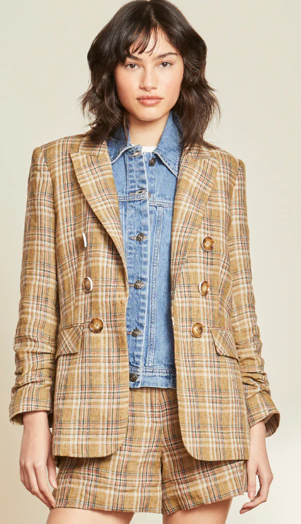 Veronica Beard Beacon Plaid Dickey Blazer Jacket size 12