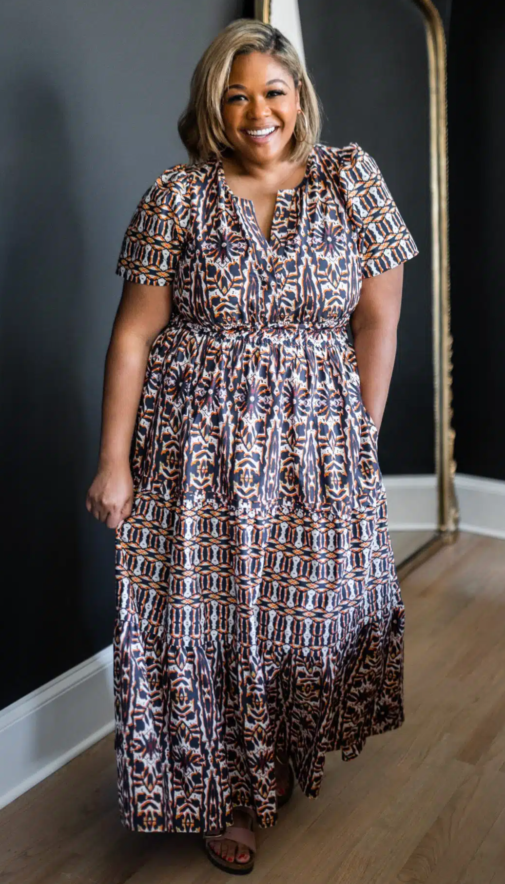 Anthropologie Somerset Midi Dress size L