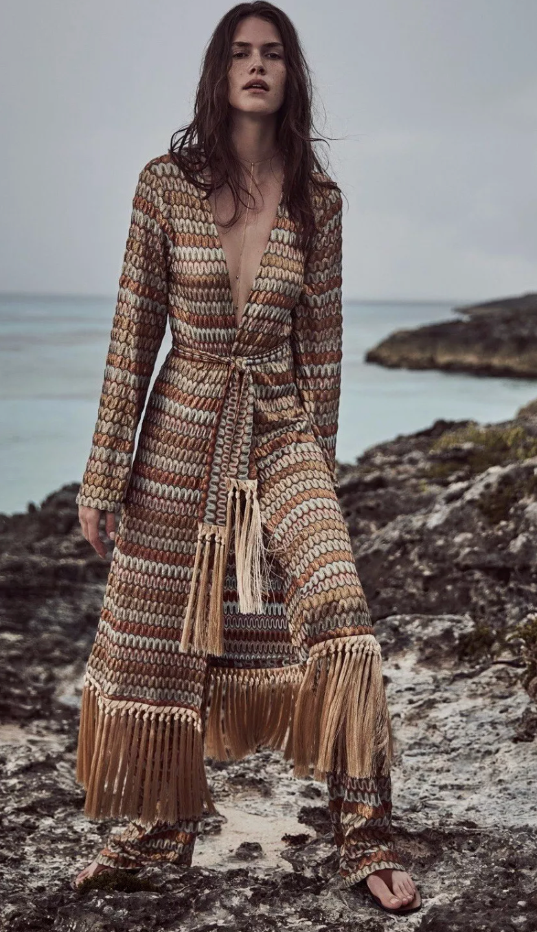 Alexis Genista Zig Zag Chevron Robe size S