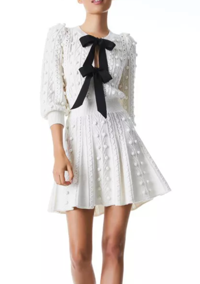 Alice and Olivia Kitty Bows Sweater Dress size S