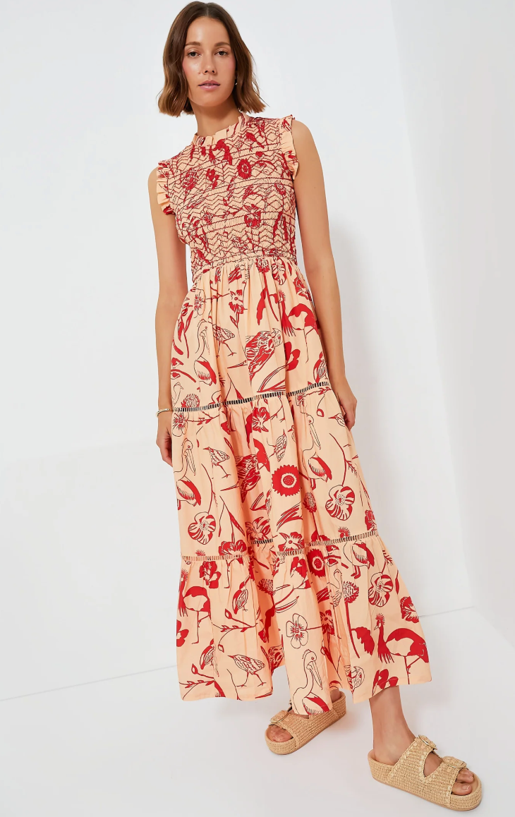 Oliphant Smocked Maxi Dress size XS